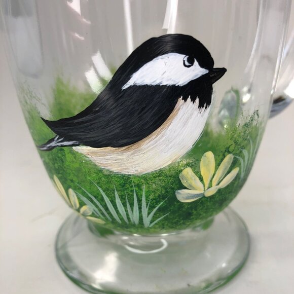 Hand Painted Glass Coffe/Tea Cup - Picture 2 of 6